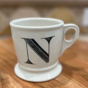 Anthropologie Monogram "N" Mug – Vintage Classic Discontinued